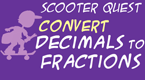 Convert decimals to fractions