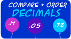 Decimals - Ordering - Balloon Pop Game